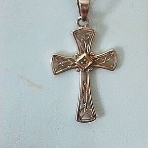 VTG Italy Sterling Silver Cross